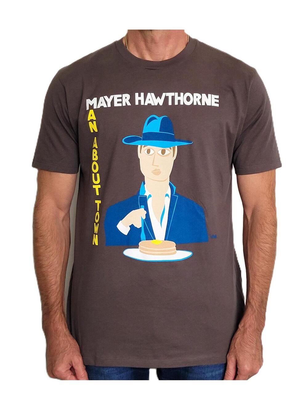 Mayer Hawthorne Man About Town Tour Graphic Men’s Medium T-Shirt Brown Band NEW